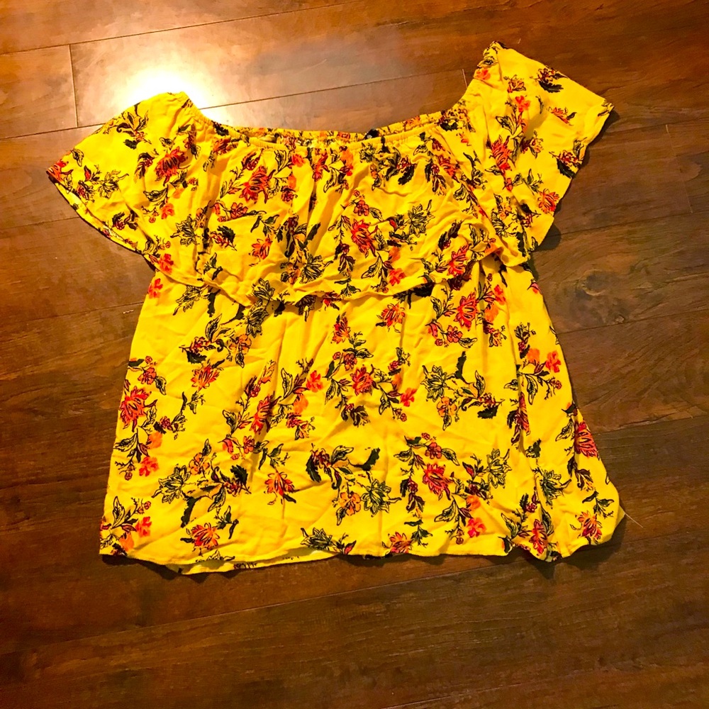 Torrid Off the shoulder floral top